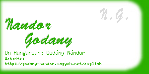nandor godany business card